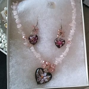 Necklace and earrings set